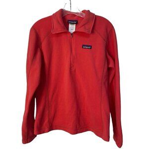 Patagonia Women's Size Small Pink Coral 1/4 Zip Pullover Top ** READ Color Desc*